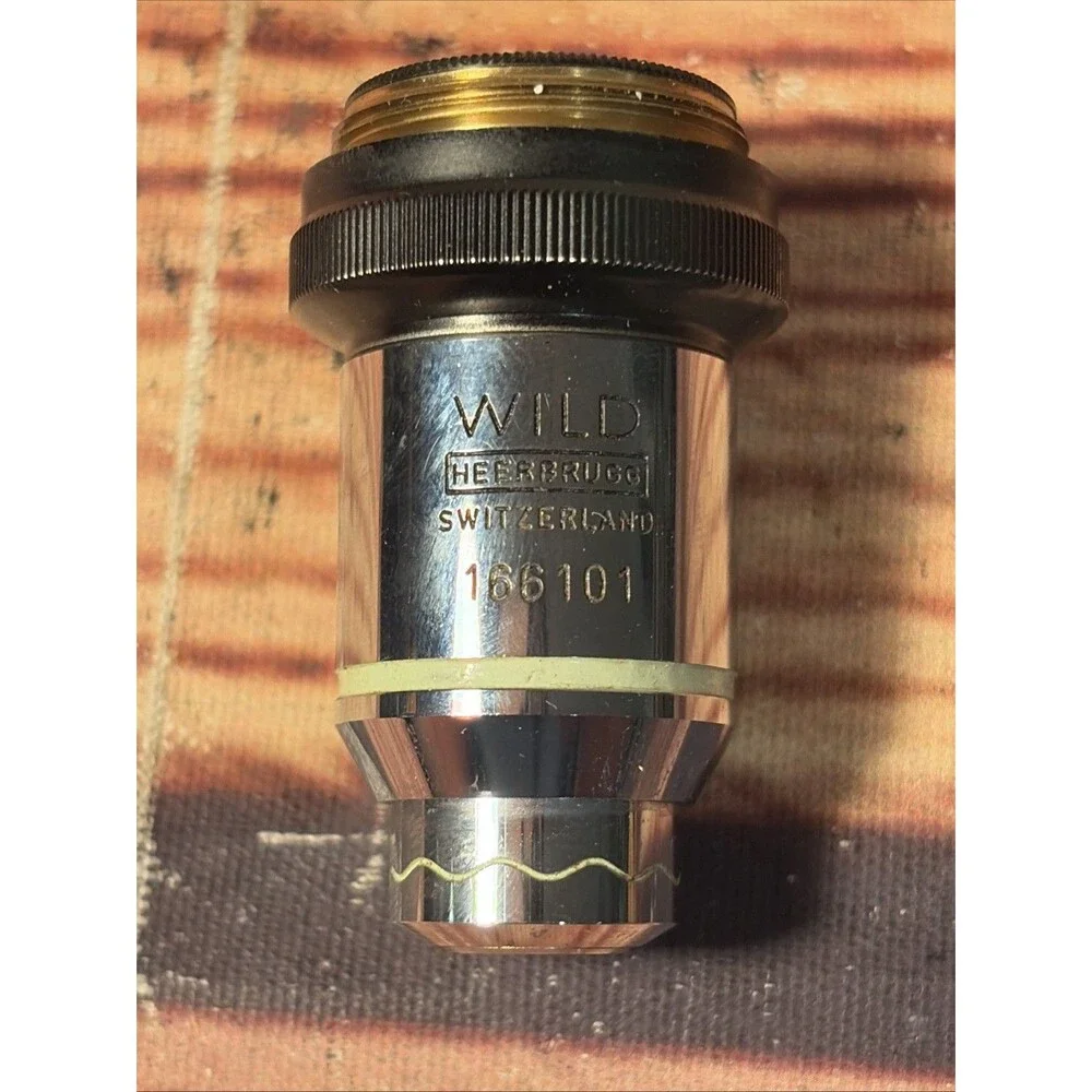 WILD HEERBRUGG 40X PLAN PL FLUOTAR OBJECTIVE MICROSCOPE LENS M20 M11